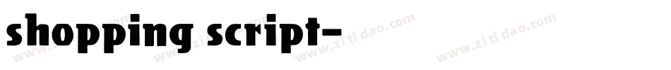 shopping script字体转换